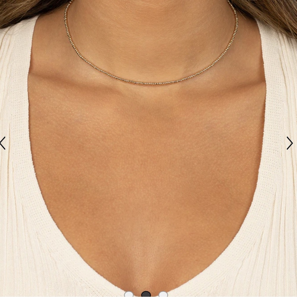 Adina Eden Dainty Beaded Chain Choker